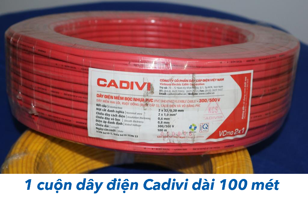 Giá 1 cuộn dây điện Cadivi 1.5 2.5 3.0 3.5 4.0 6.0 ,2×2 5,2×1 5